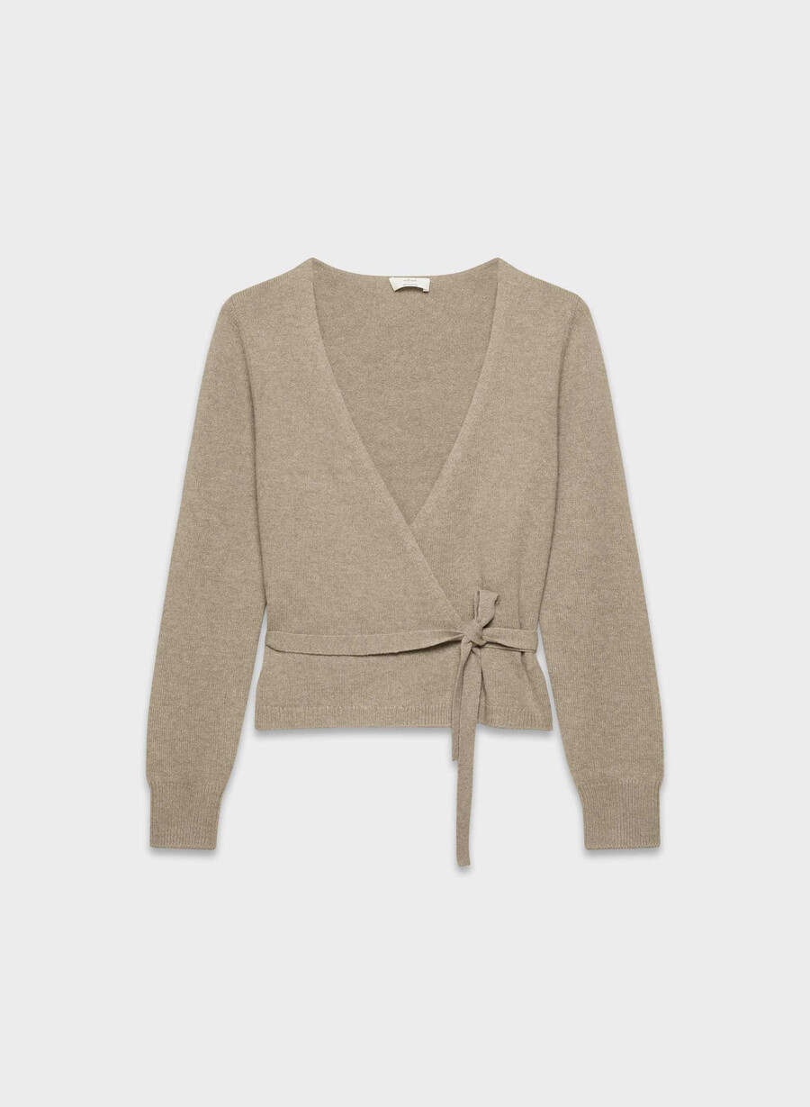 haywood woll-kaschmir-pullover heather nomad taupe