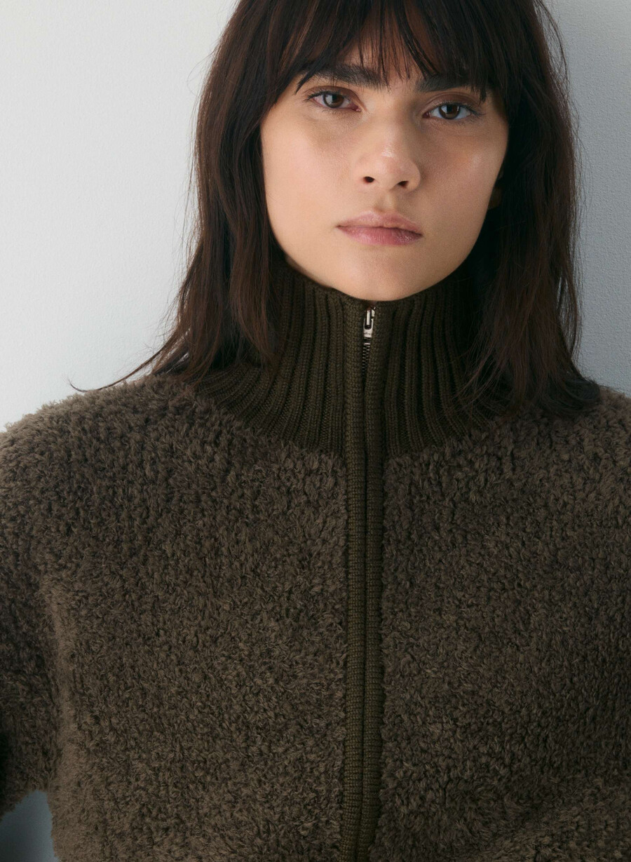 astro zip-up dunkeloliv
