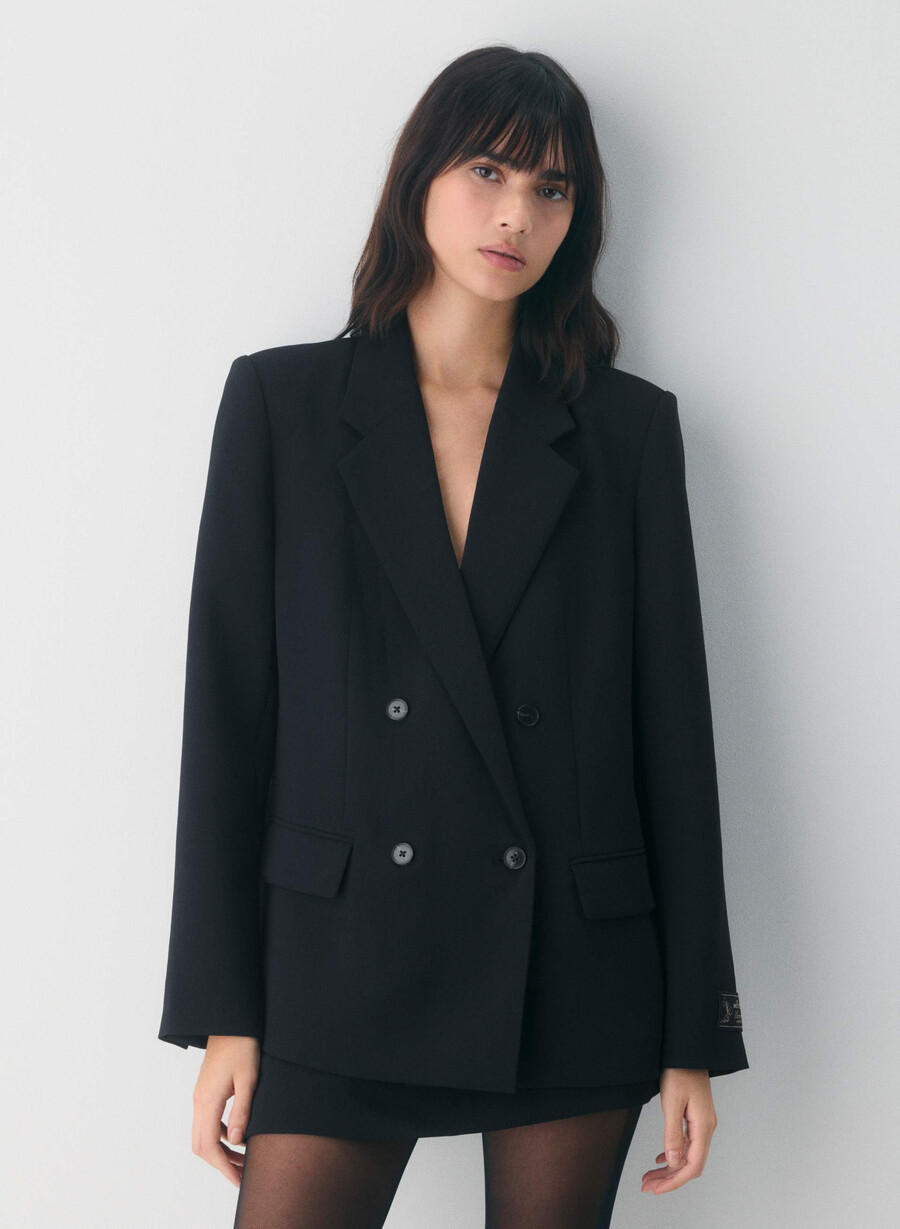 vermeer blazer – crepette schwarz