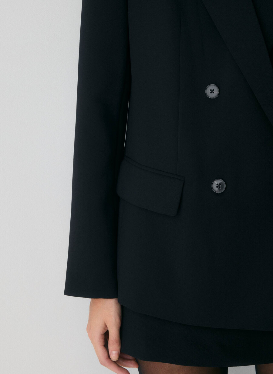 vermeer blazer – crepette schwarz
