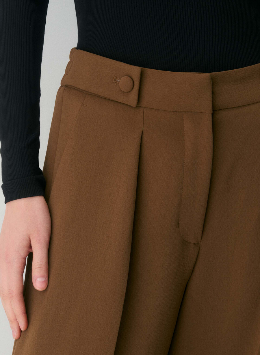 portico hose – crepette schokoladenbraun