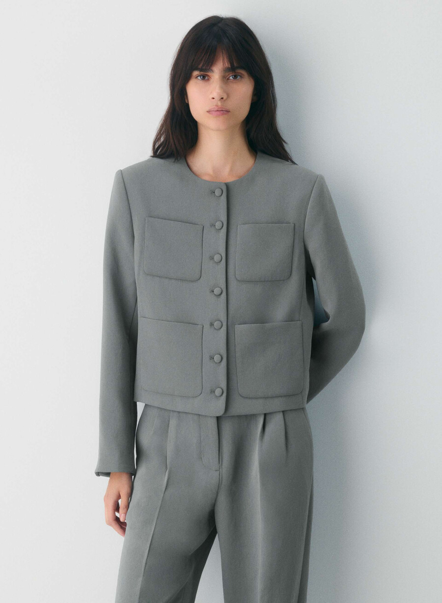 paradox jacke - crepette dunkelgrau