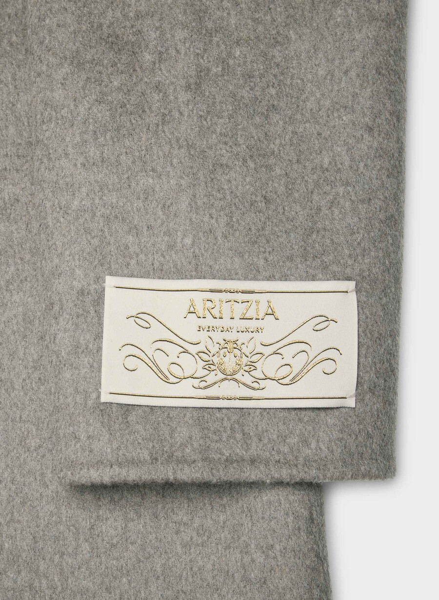 der doppelseitige cocoon-mantel – luxe rewool heather matte pearl