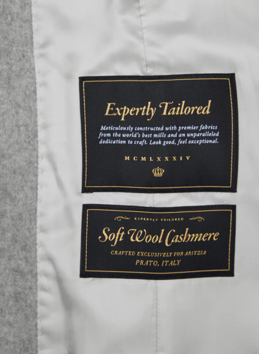 der connor-langmantel – weicher wollkaschmir meliertes hellgrau