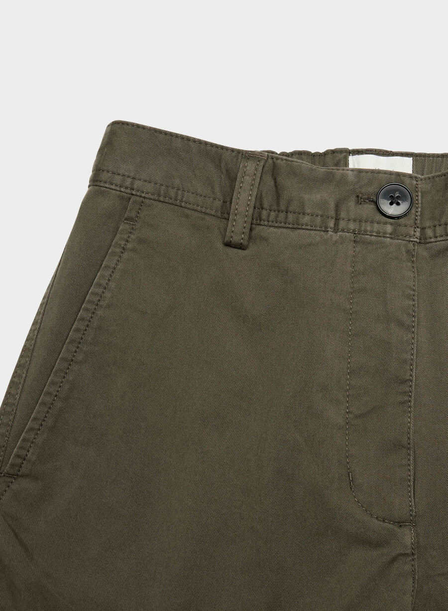 chino relaxed hi-rise wide pant washed dark olive