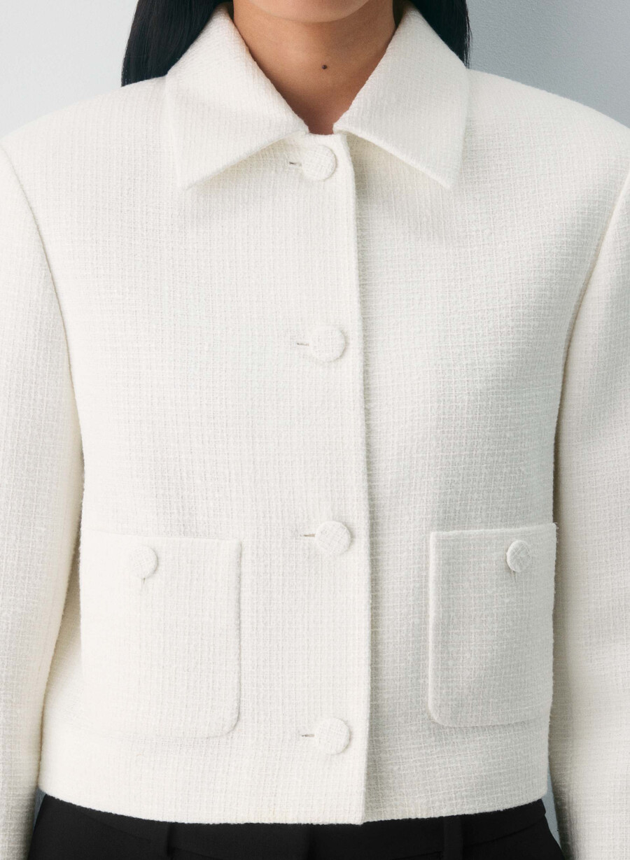 ashfield jacke - tweed hellbirbiege