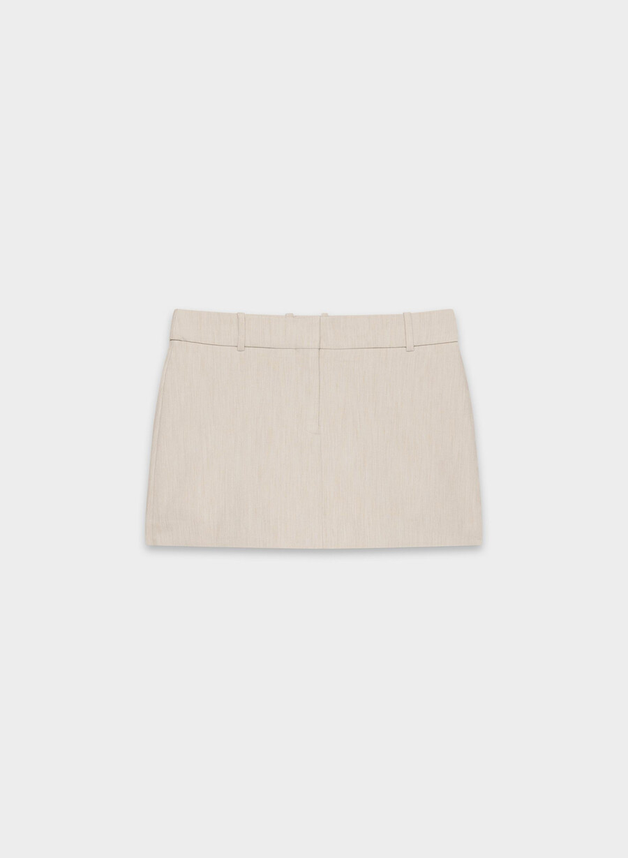 chisel micro skort - reessential heather matte pearl
