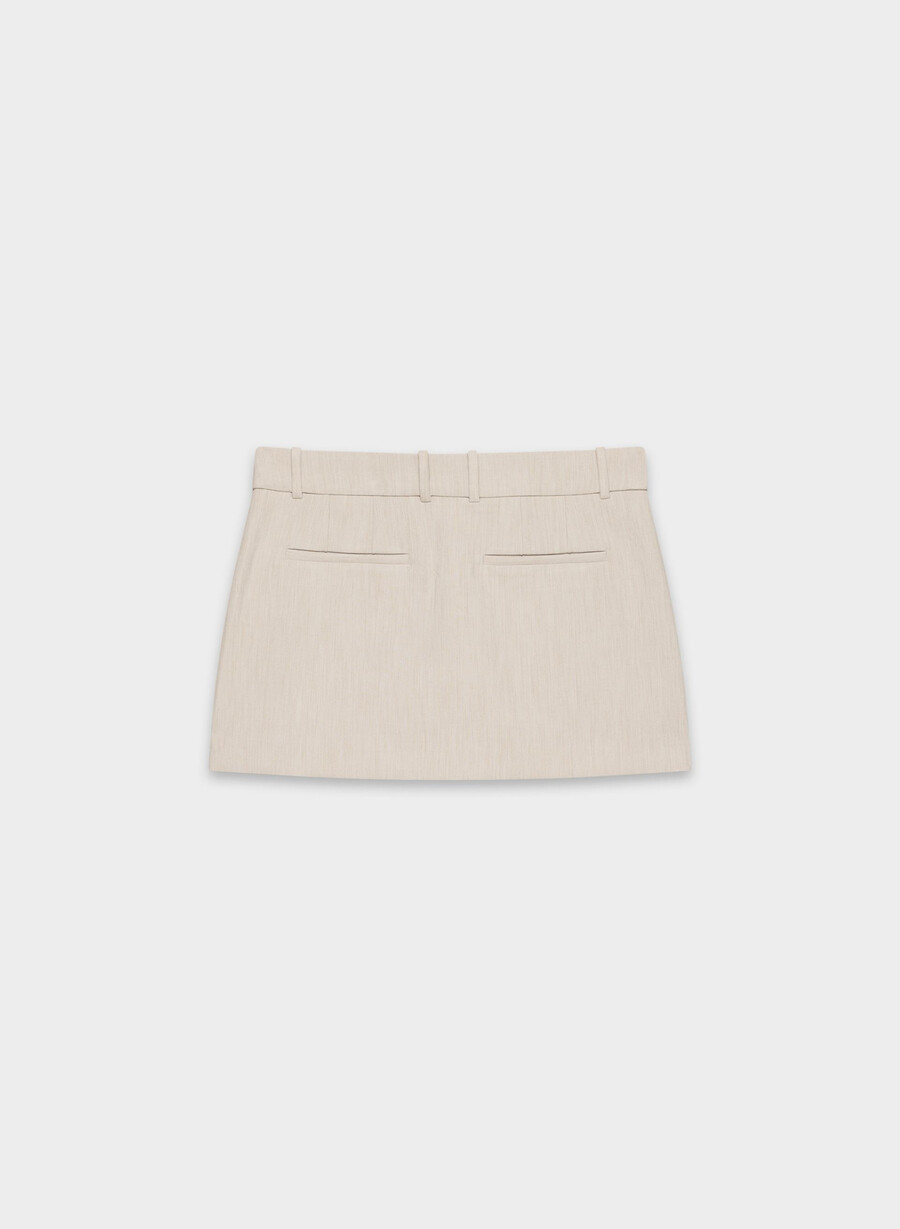 chisel micro skort - reessential heather matte pearl