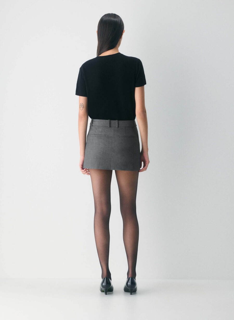 chisel micro skort - reessential heather charcoal