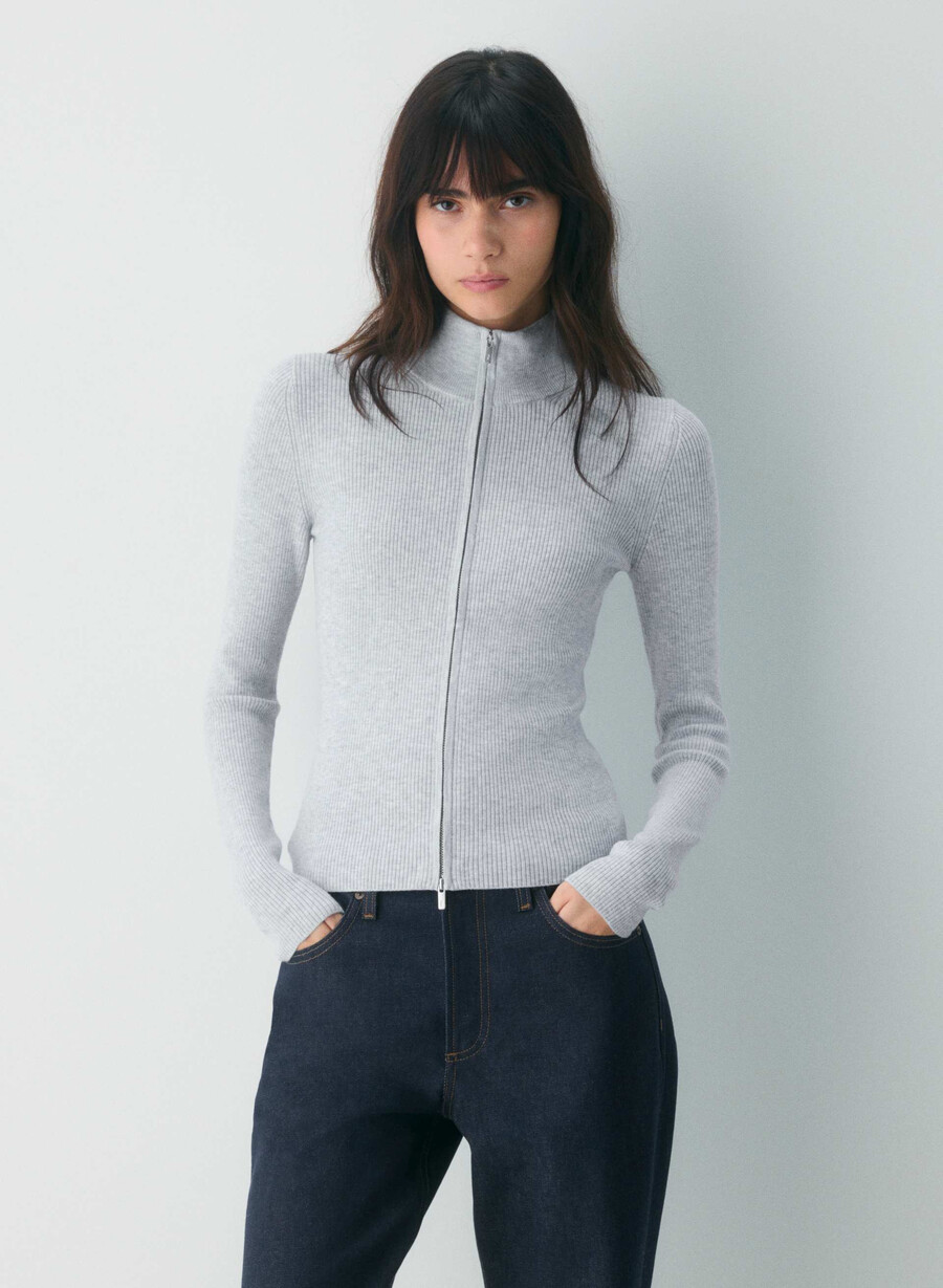stereo zip-up h.light cool grey