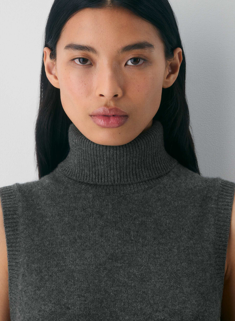 flanders woll-kaschmir-kleid heather charcoal