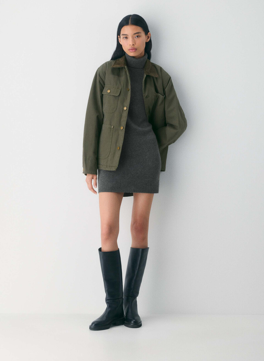flanders woll-kaschmir-kleid heather charcoal