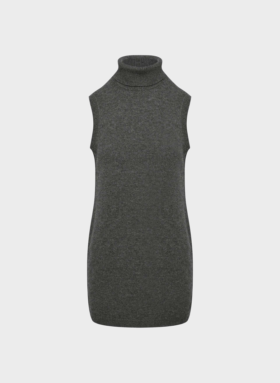 flanders woll-kaschmir-kleid heather charcoal