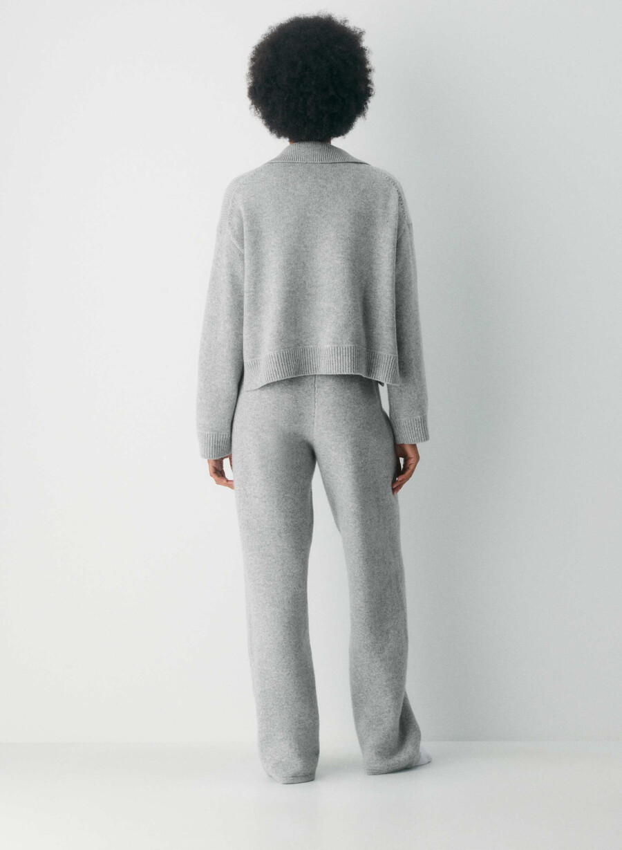 analog polo sweater heather chrome