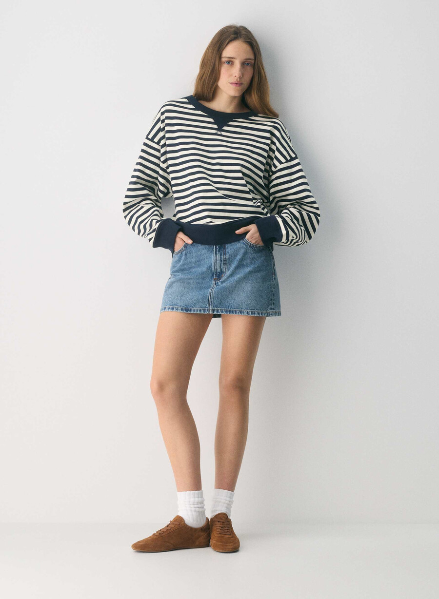 mighty cotton wicket langarmshirt lt birch admiral