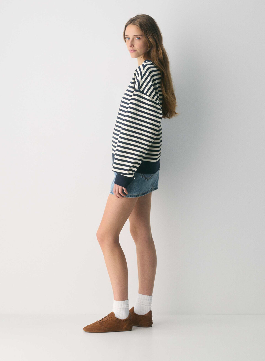mighty cotton wicket langarmshirt lt birch admiral