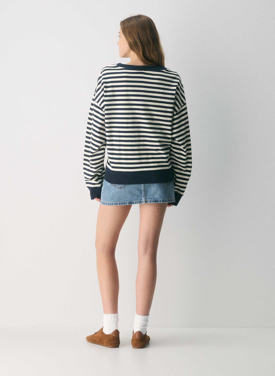mighty cotton wicket langarmshirt lt birch admiral