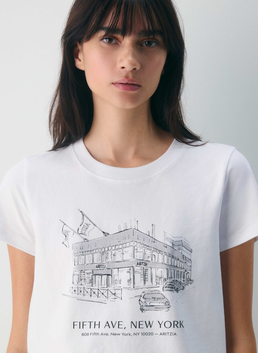cottonwhisk pedigree t-shirt brt whtblk fifth av