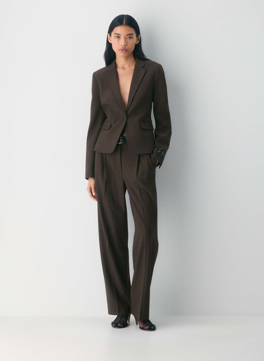 etikette-blazer - twill sanford chk rm brblk