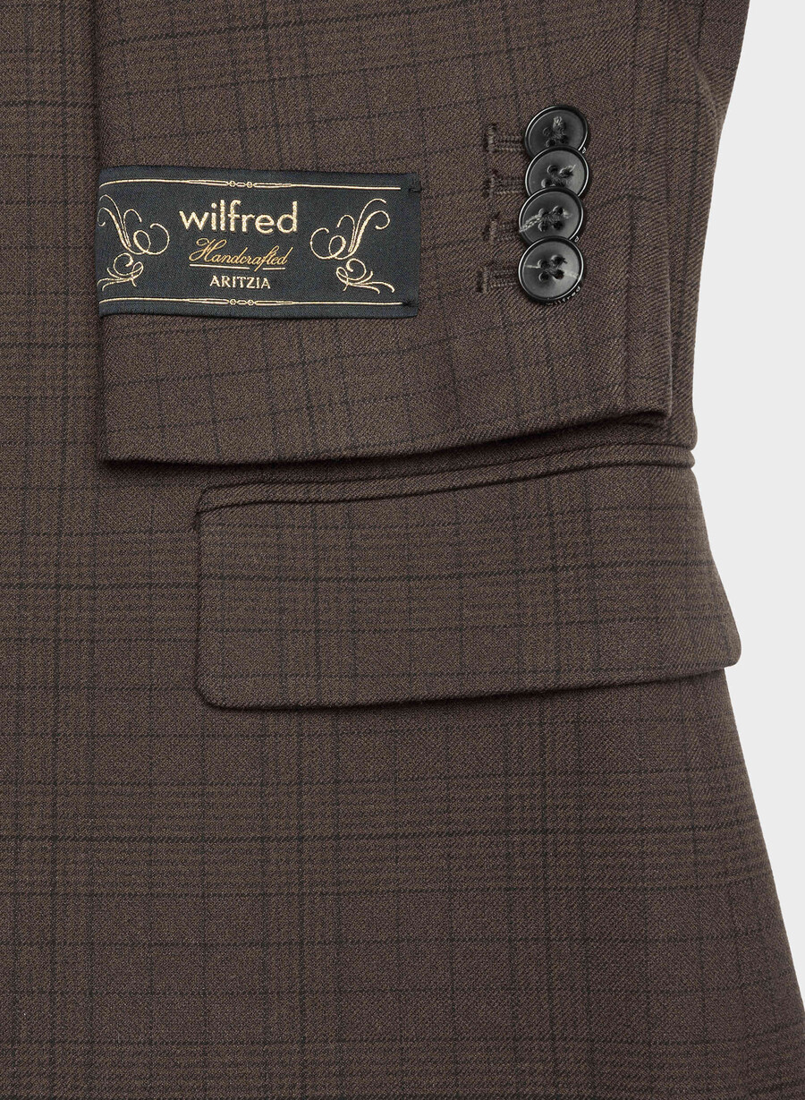 etikette-blazer - twill sanford chk rm brblk