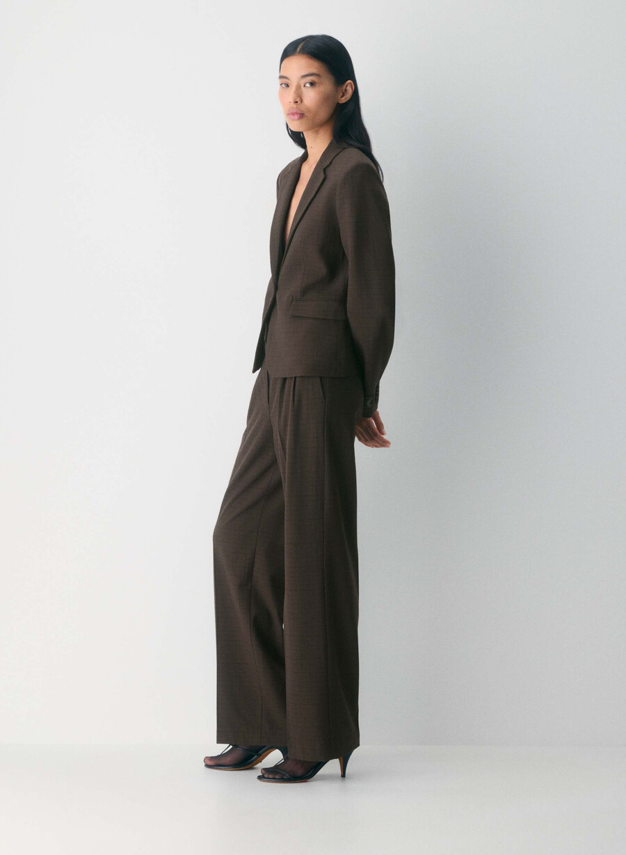 etikette-blazer - twill sanford chk rm brblk