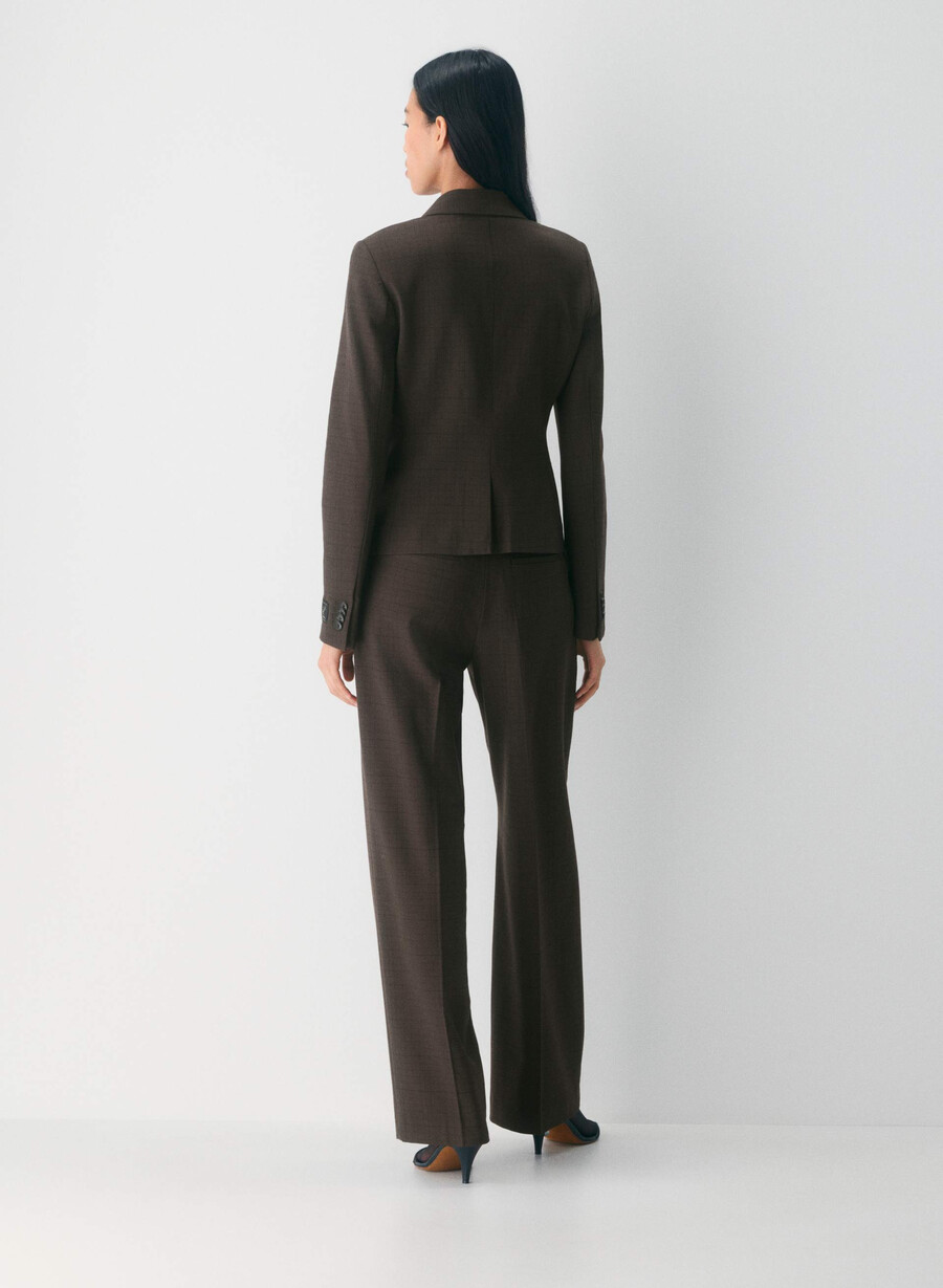 etikette-blazer - twill sanford chk rm brblk