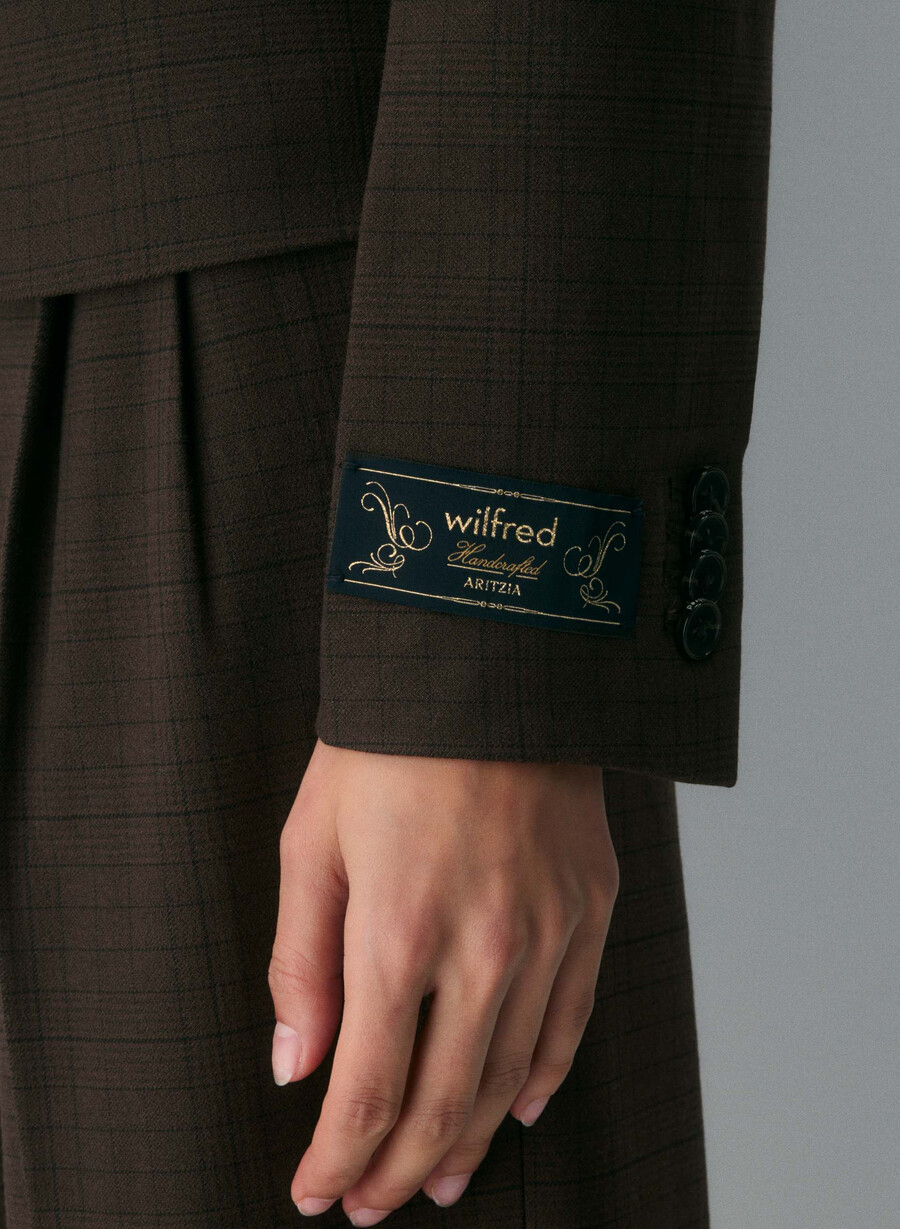 etikette-blazer - twill sanford chk rm brblk