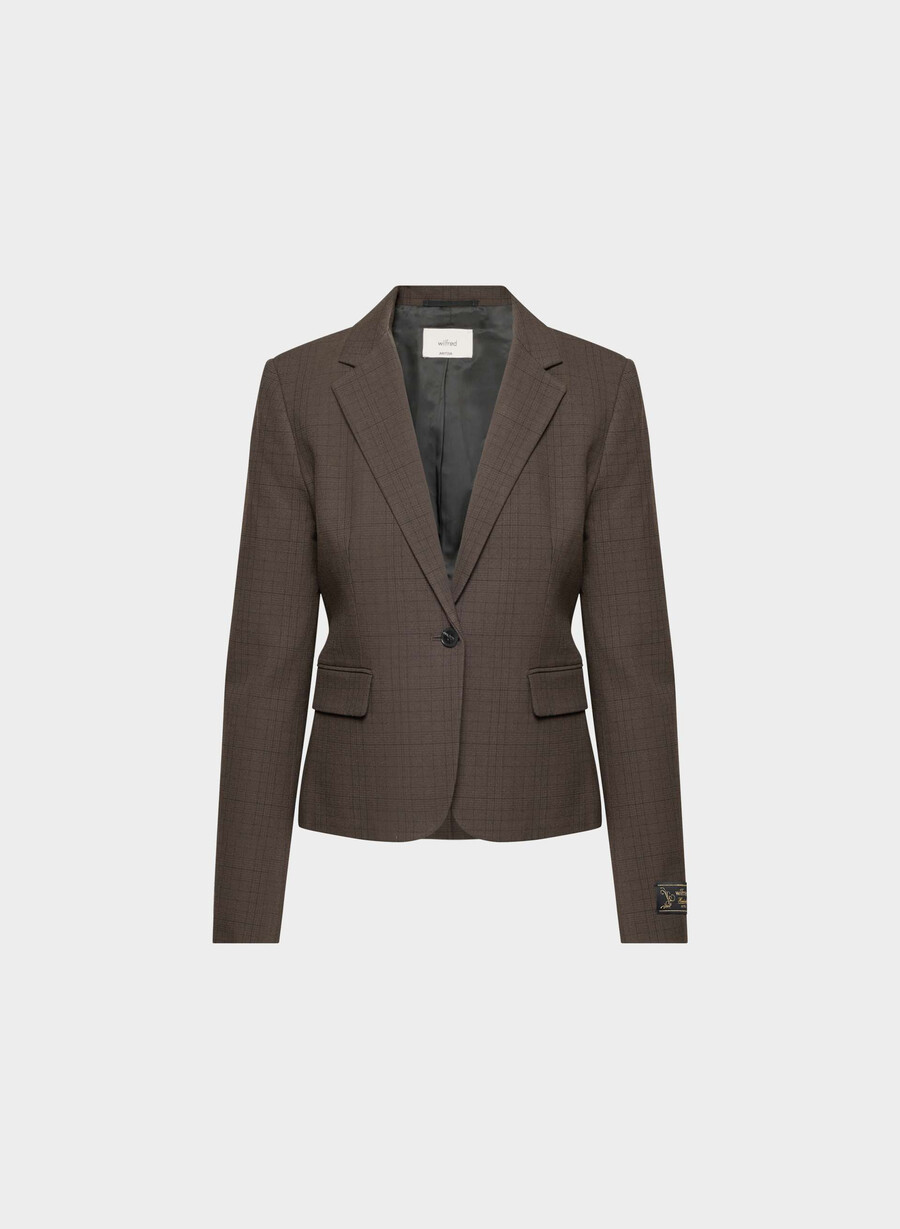etikette-blazer - twill sanford chk rm brblk