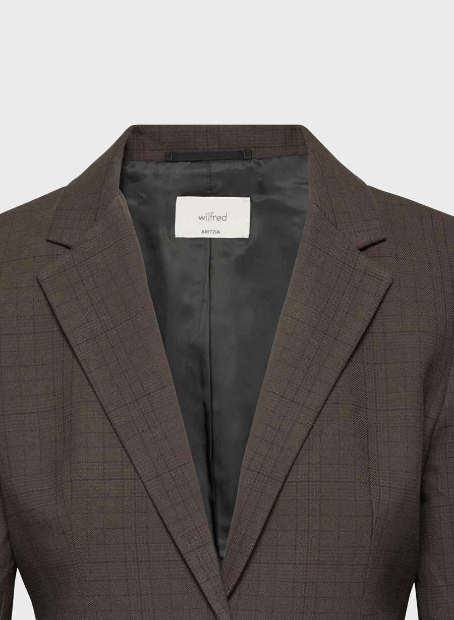 etikette-blazer - twill sanford chk rm brblk
