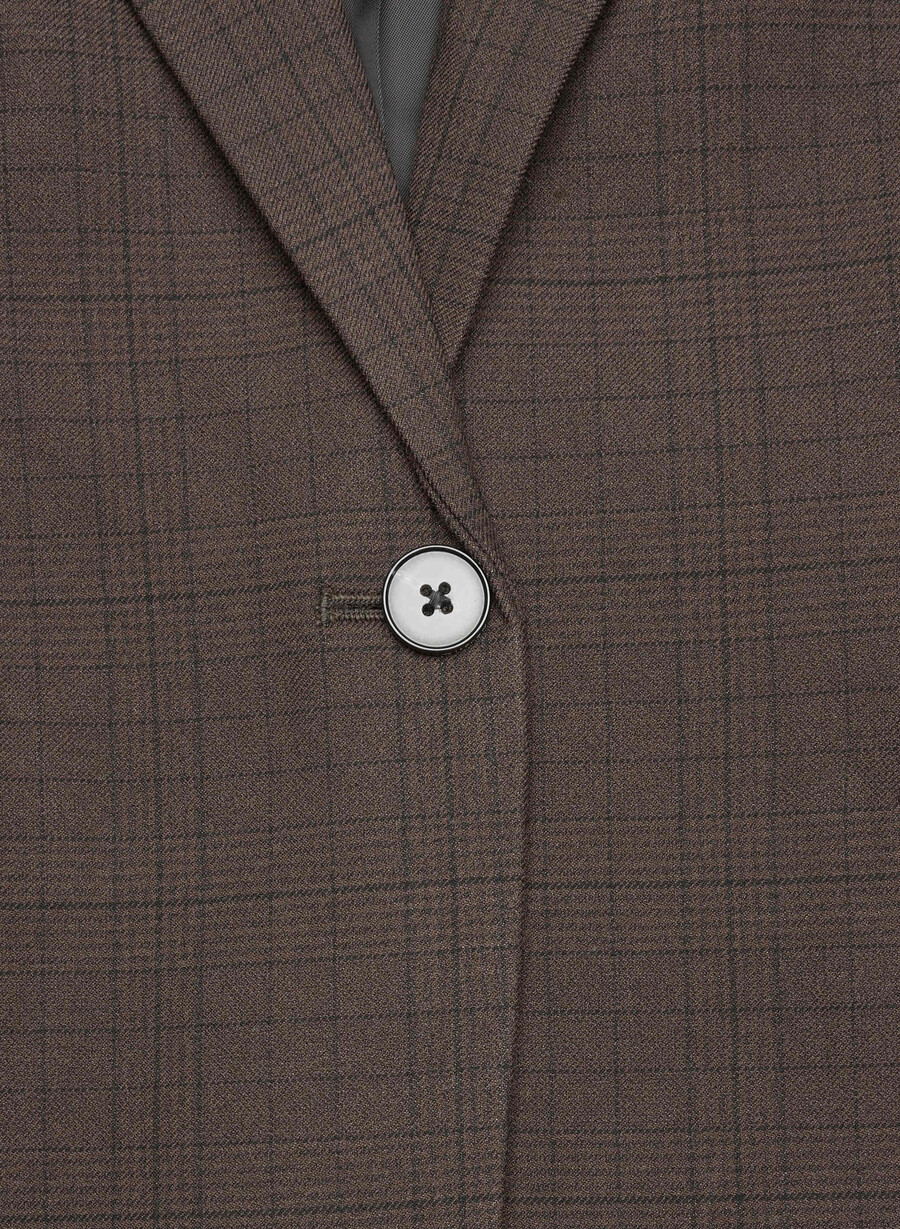 etikette-blazer - twill sanford chk rm brblk