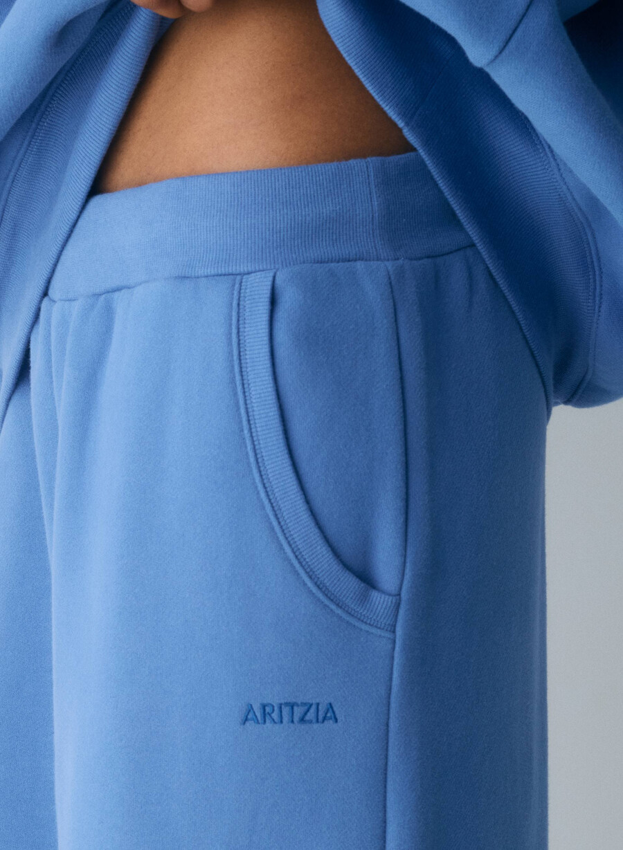 gemütliche fleece-sweathose mit bündchen französischblau