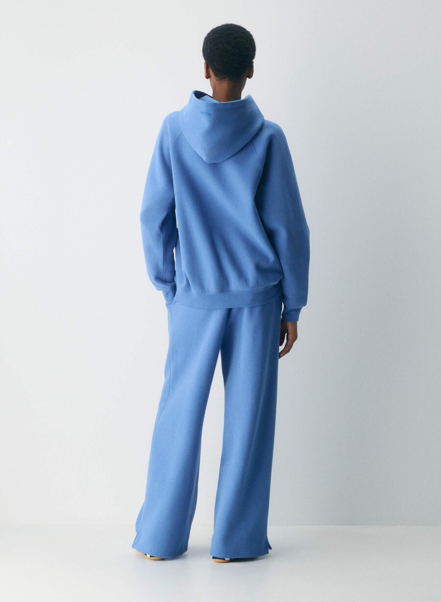 gemütliche fleece-sweathose mit bündchen französischblau