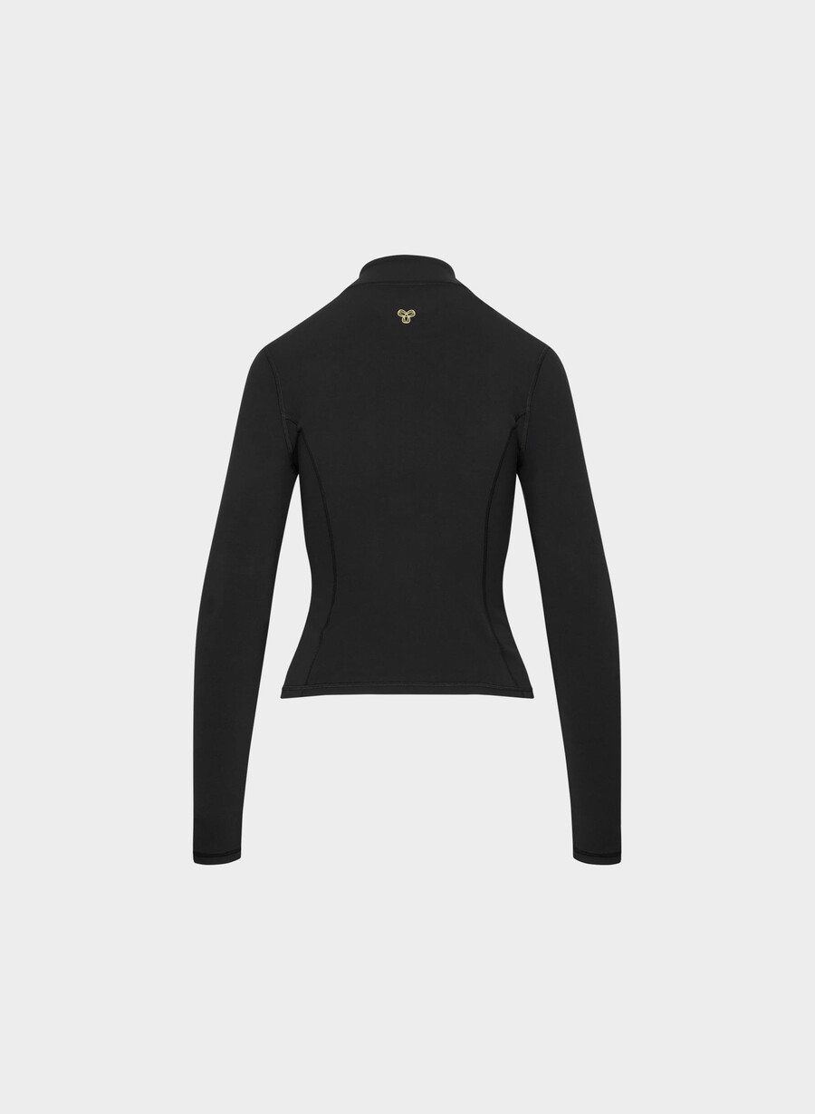 butter waypoint 12 zip langarmshirt schwarz