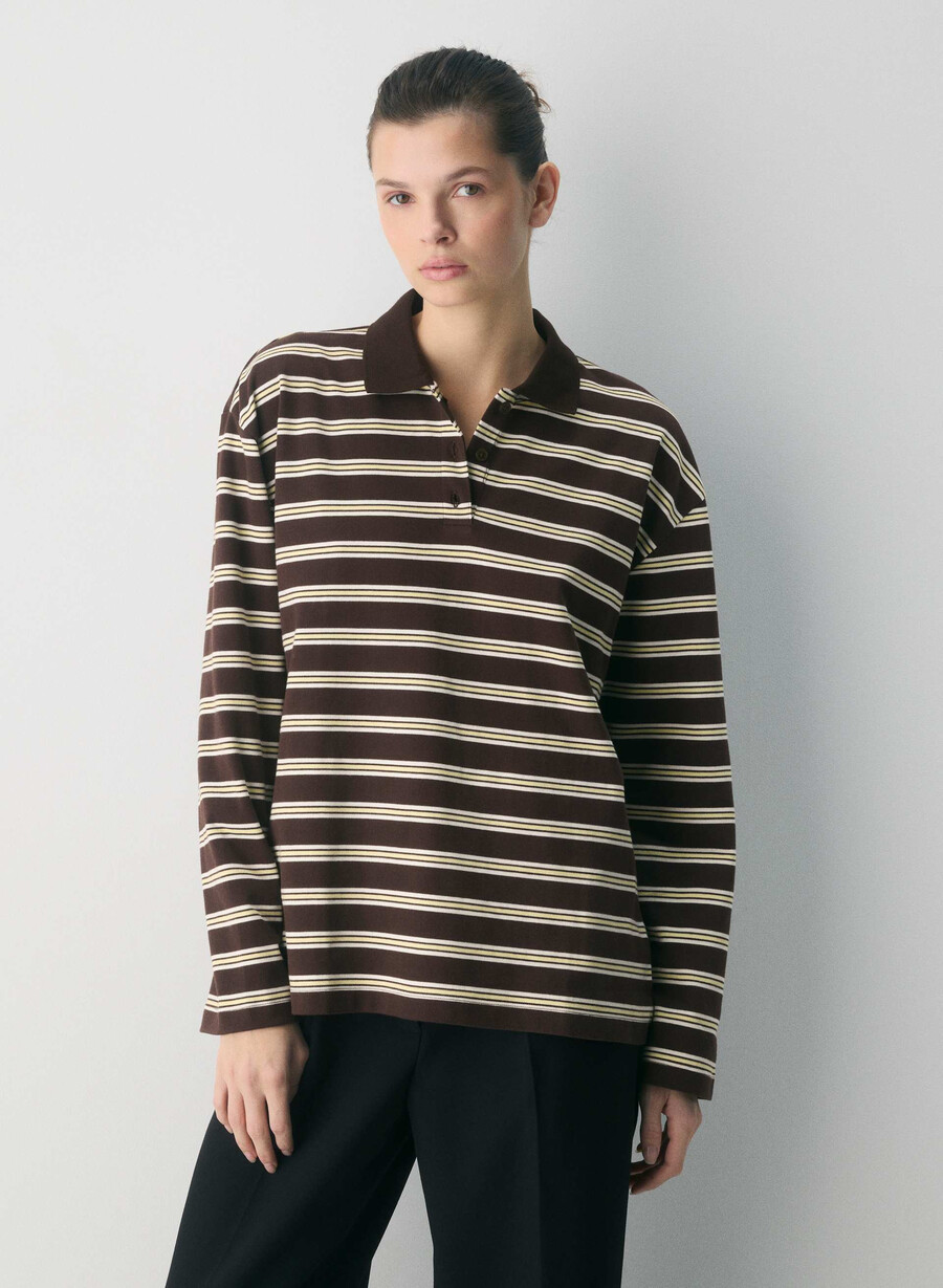 interlock cotton eton langarmshirt rchmchbrwn lemonade