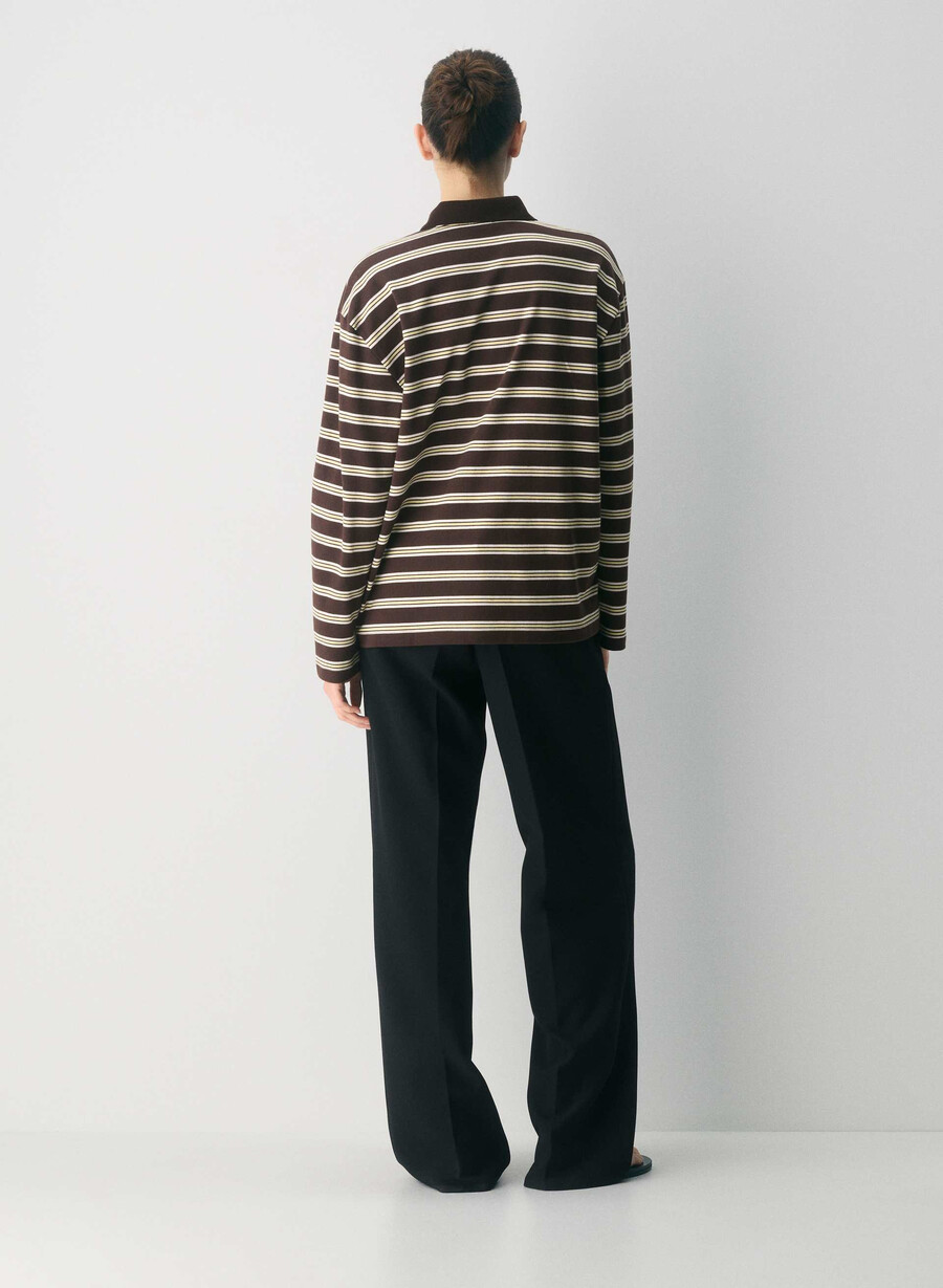 interlock cotton eton langarmshirt rchmchbrwn lemonade