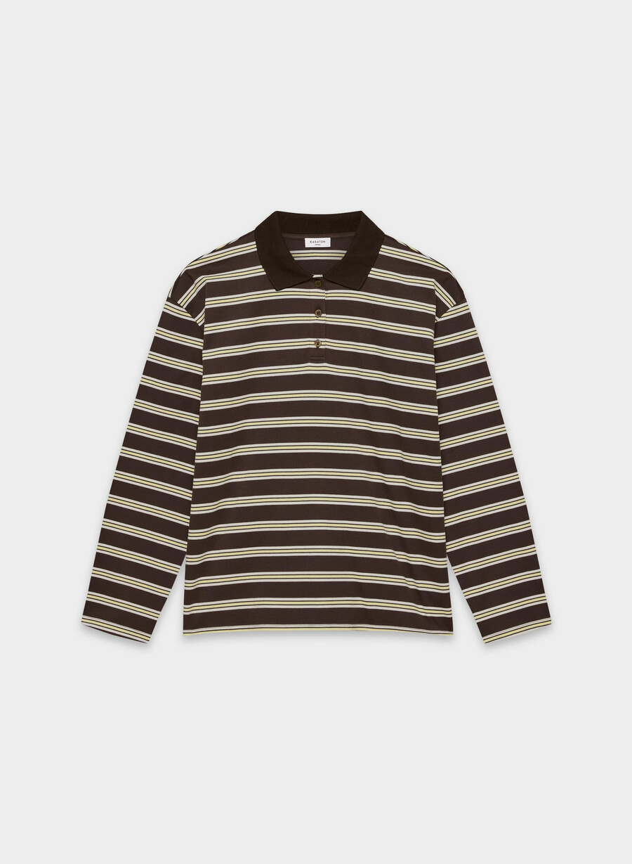 interlock cotton eton langarmshirt rchmchbrwn lemonade