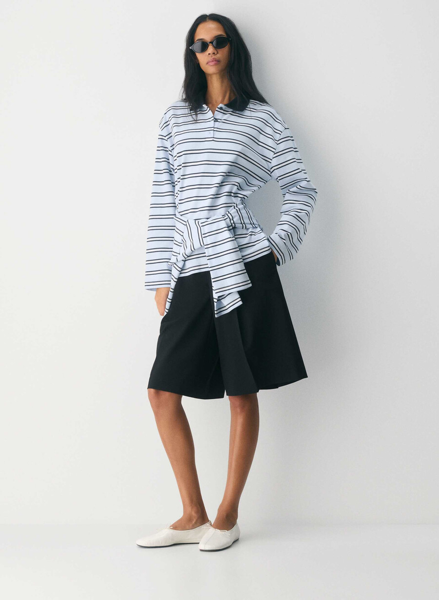 interlock baumwoll-eton langarmshirt mddy bldrk nght nvy