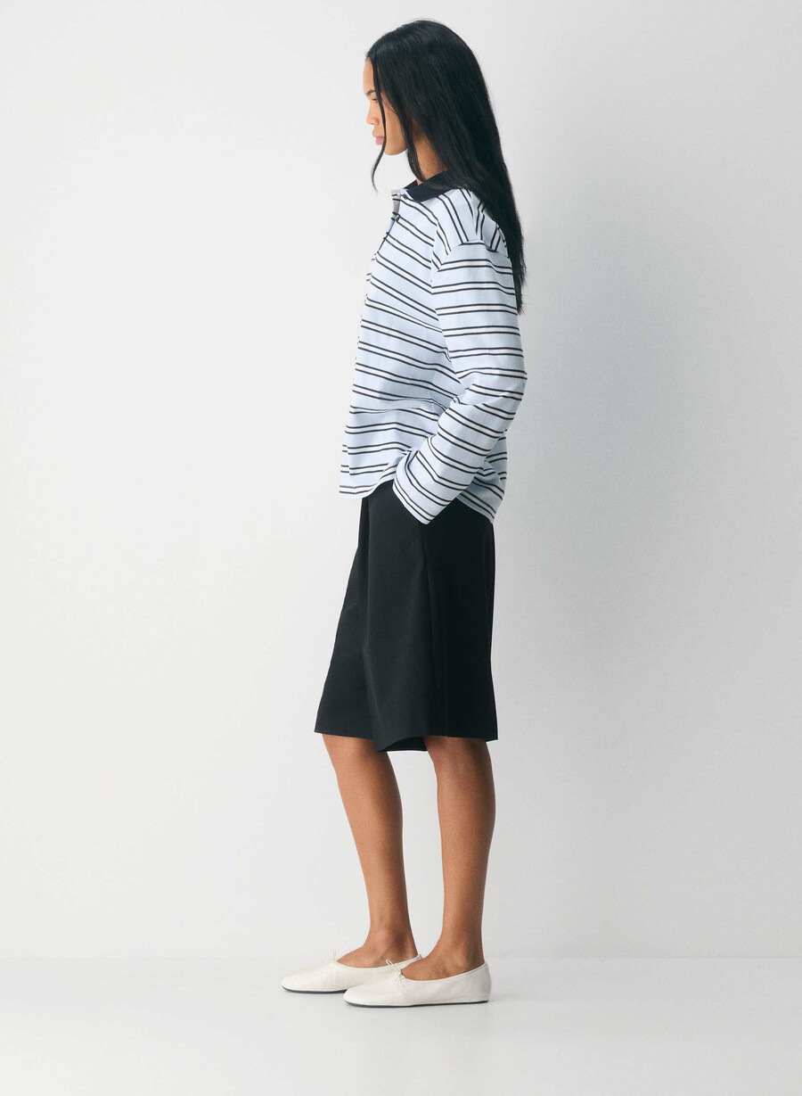 interlock baumwoll-eton langarmshirt mddy bldrk nght nvy