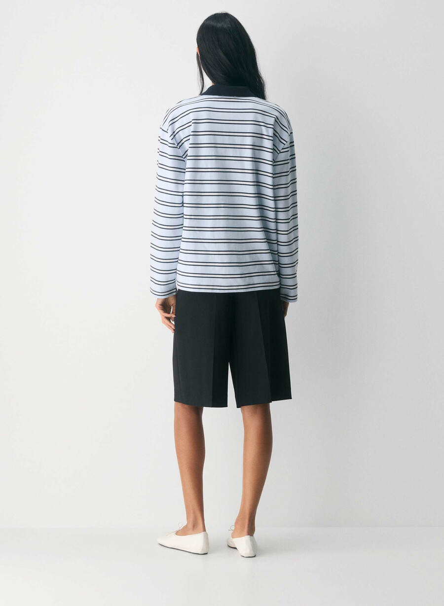 interlock baumwoll-eton langarmshirt mddy bldrk nght nvy