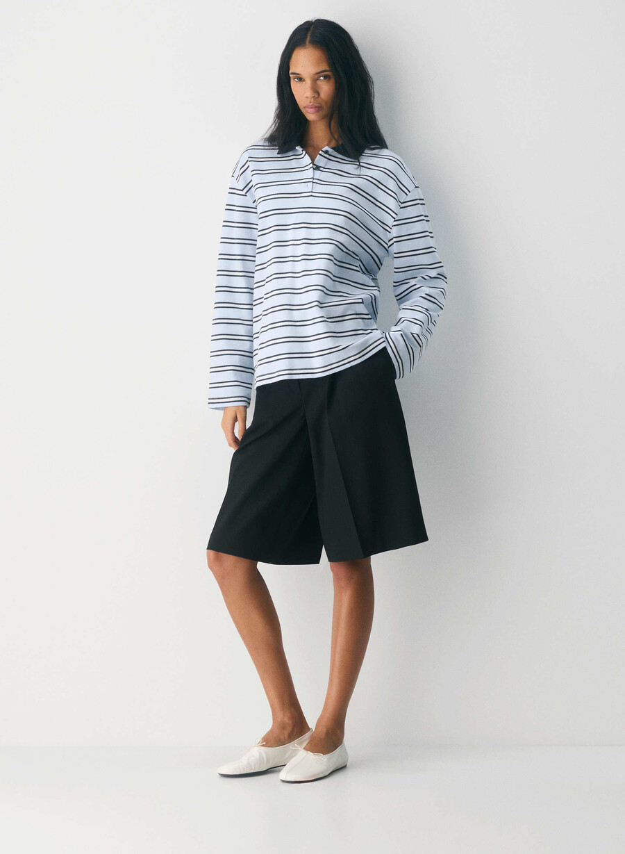 interlock baumwoll-eton langarmshirt mddy bldrk nght nvy