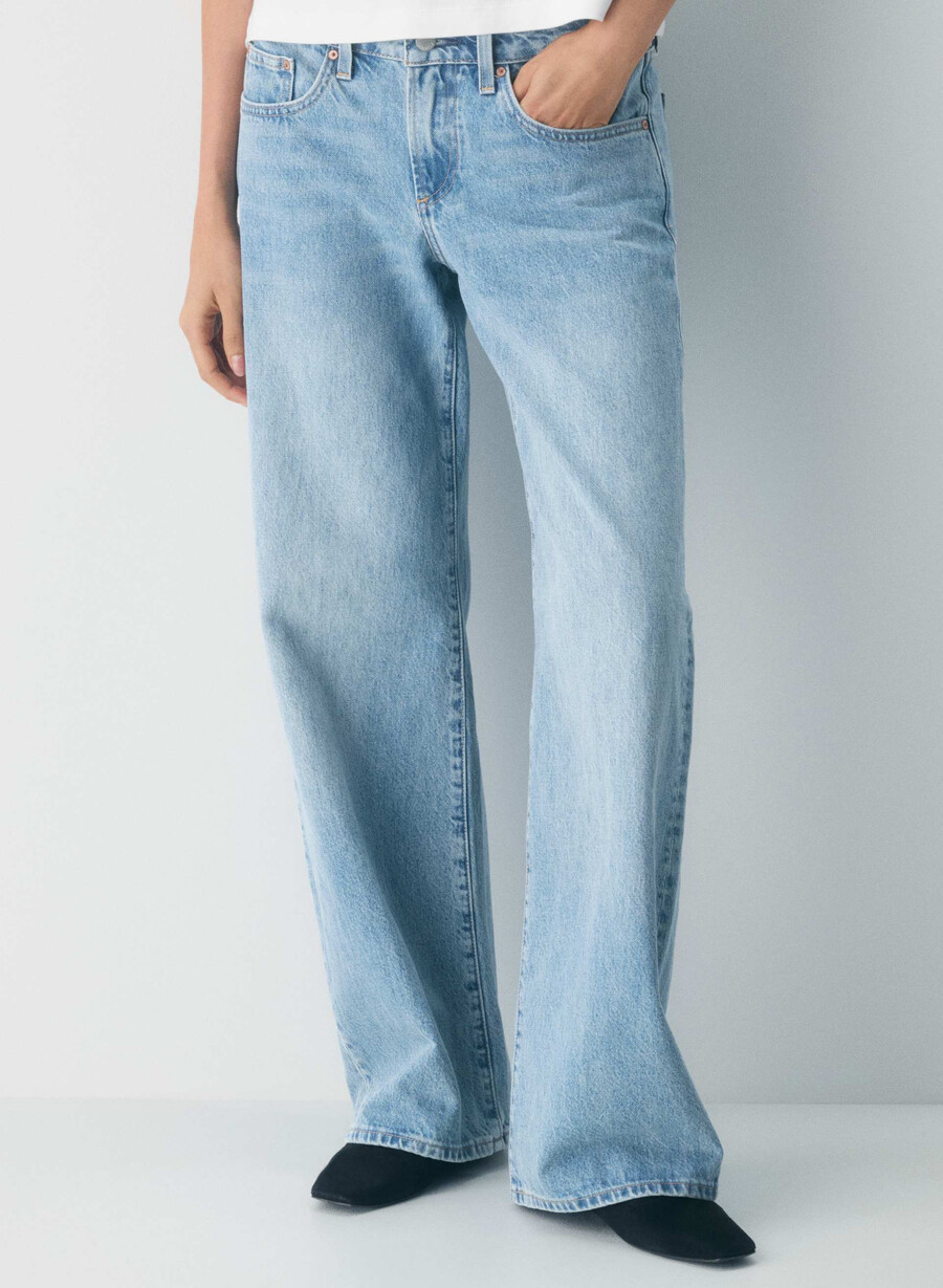 denim forum die 90er super lo-rise baggy jeans 7 yrs bleu taboo