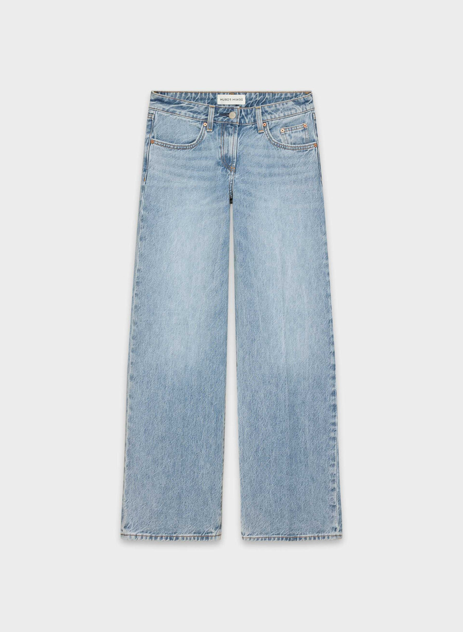 denim forum die 90er super lo-rise baggy jeans 7 yrs bleu taboo