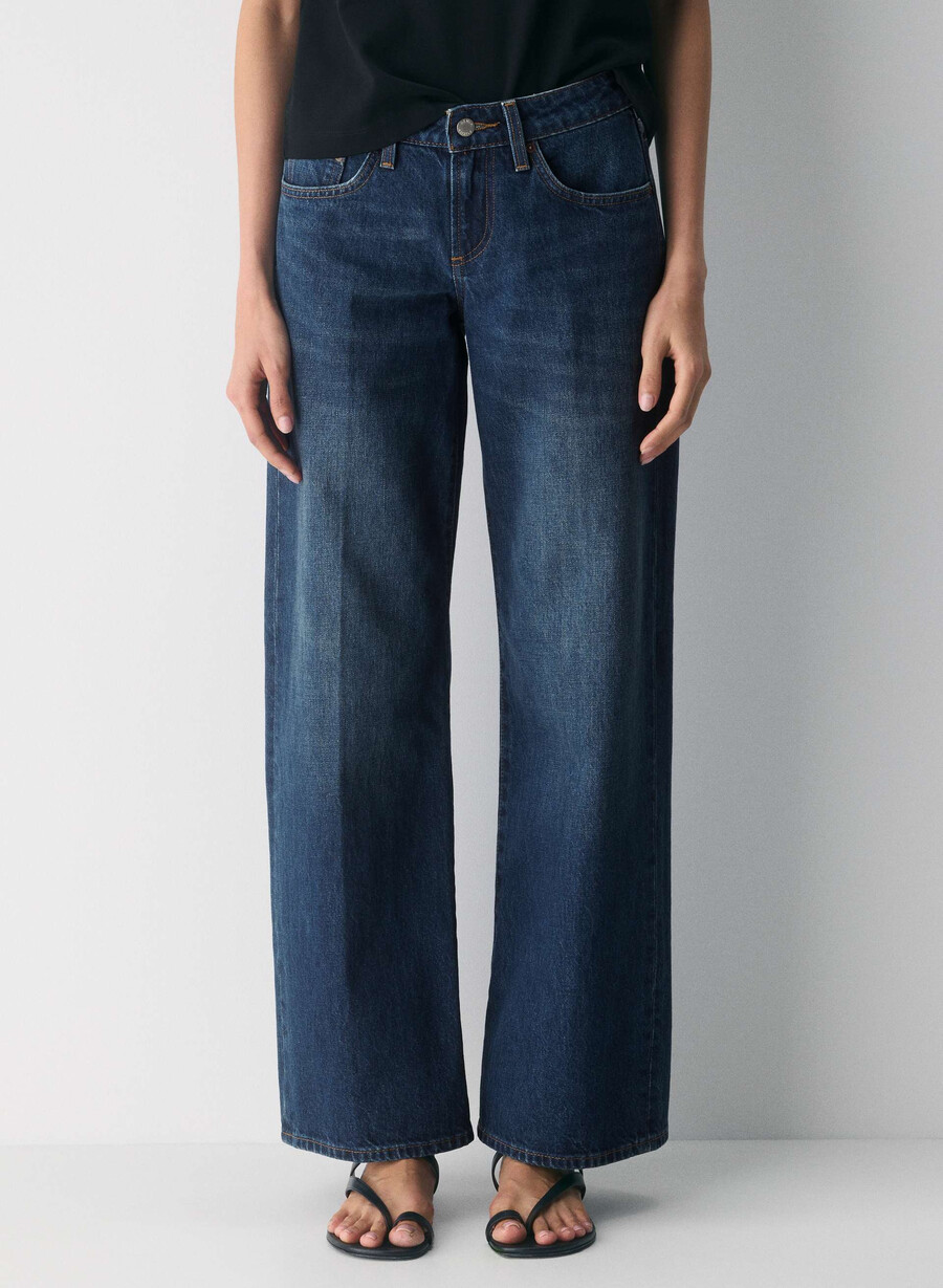 denim forum die 90er super lo-rise baggy jeans be about dark bleu
