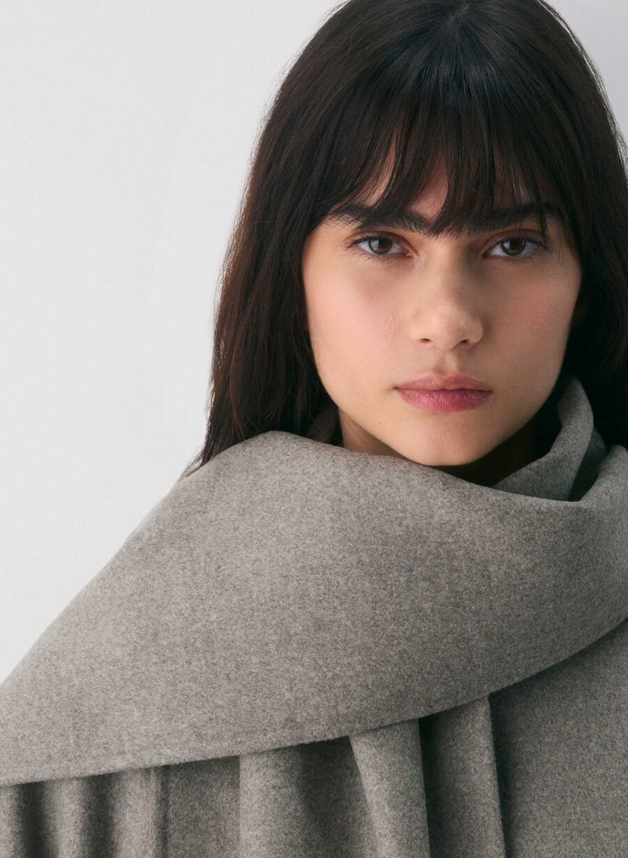 der doppelseitige mantel „embrace – luxe rewool heather dark taupe