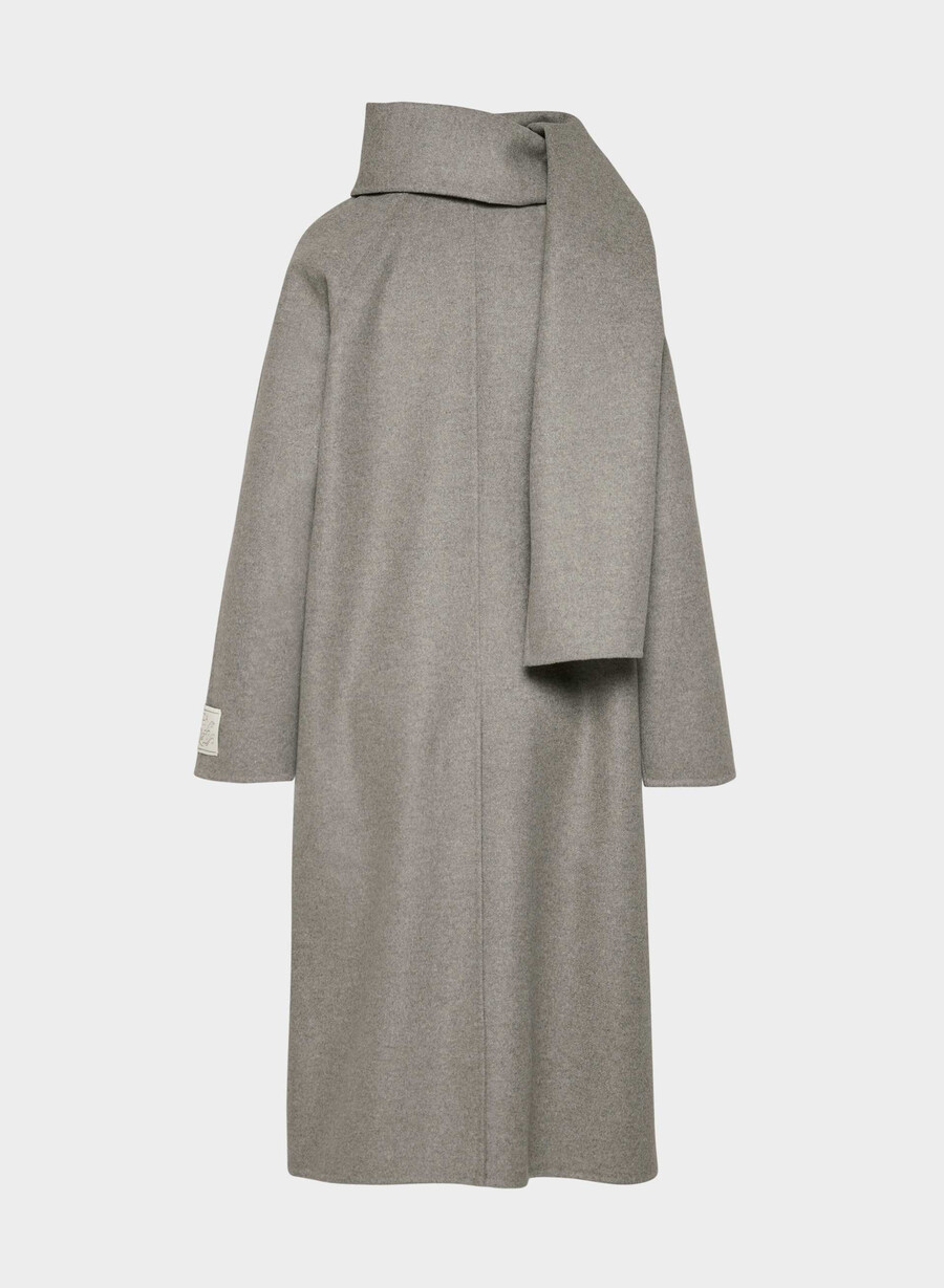 der doppelseitige mantel „embrace – luxe rewool heather dark taupe