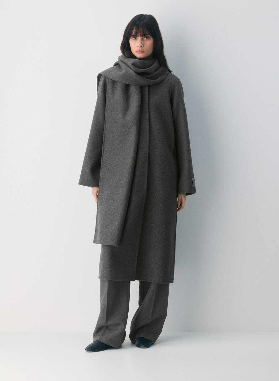 der doppelseitige mantel „embrace – luxe rewool heather charcoal