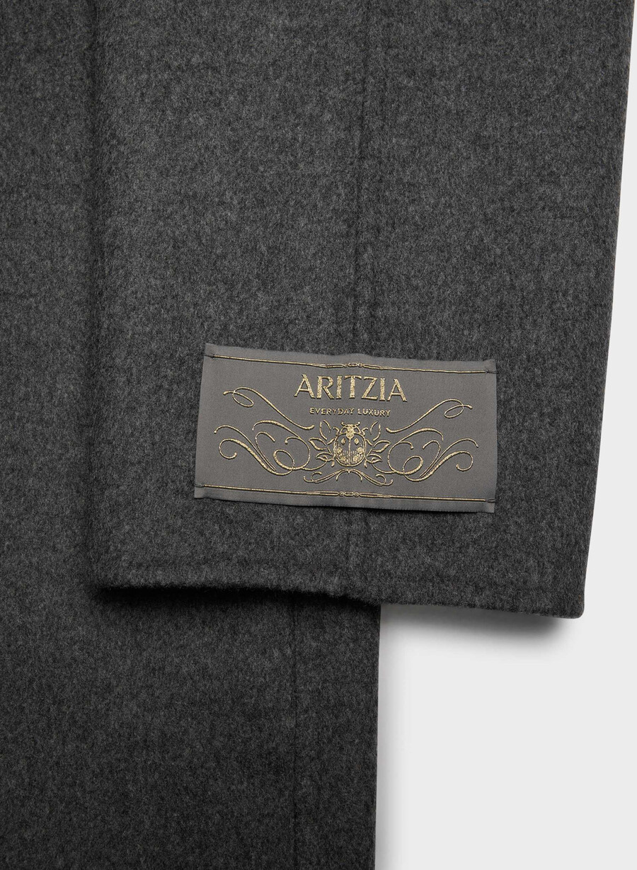 der doppelseitige mantel „embrace – luxe rewool heather charcoal