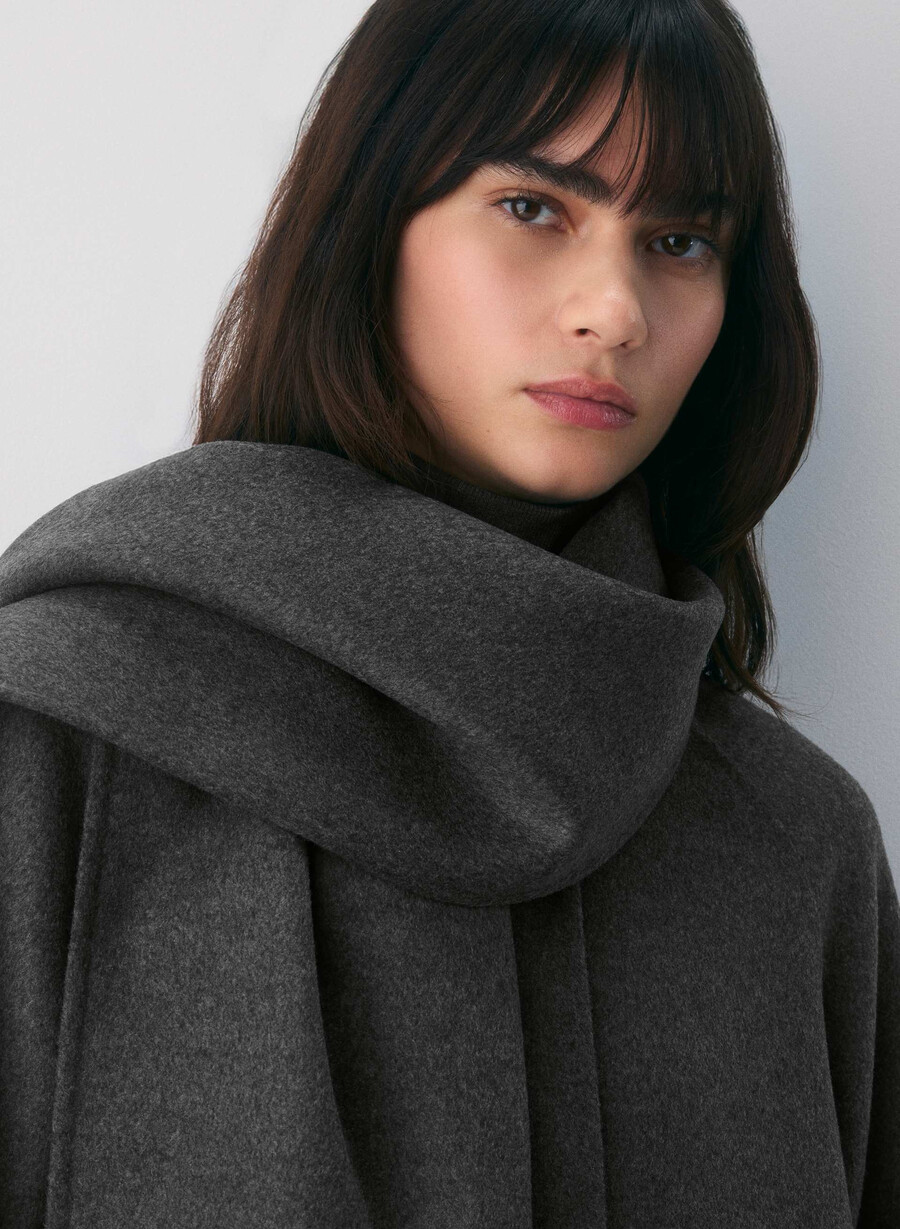 der doppelseitige mantel „embrace – luxe rewool heather charcoal