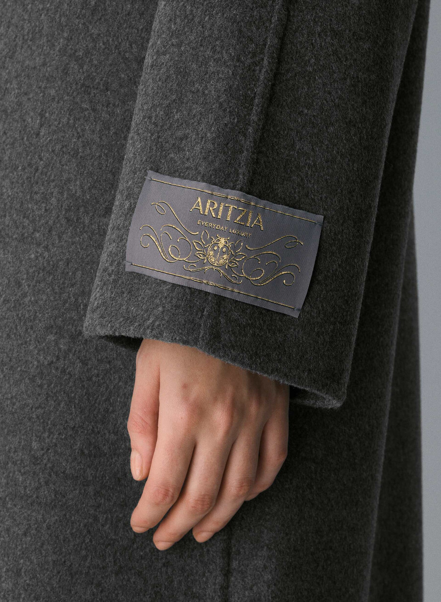 der doppelseitige mantel „embrace – luxe rewool heather charcoal