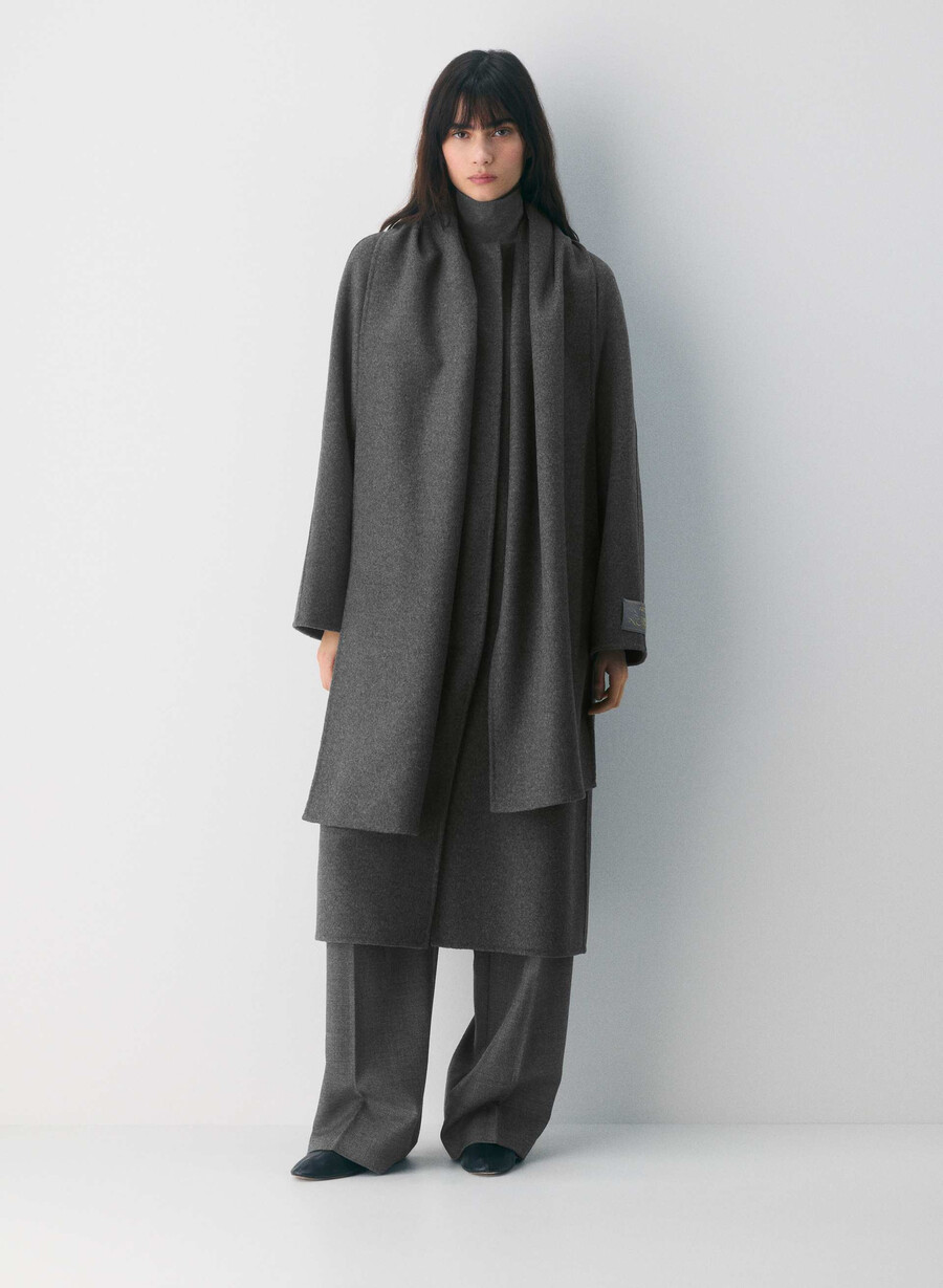 der doppelseitige mantel „embrace – luxe rewool heather charcoal
